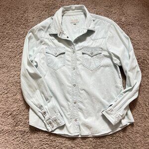 Tecovas Denim Pearl Snap: Light Wash